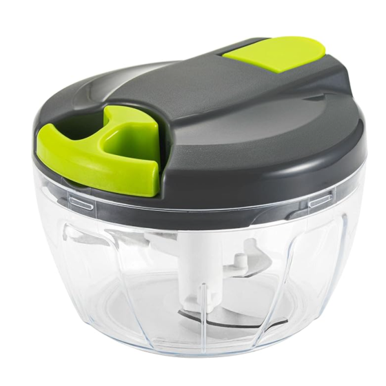 Multi-Function Manual Food Chopper & Processors with Handle and Cover,Vegetable Chopper Shredder,Garlic Press,Suitable for Onions Garlic Peppers Carrots Gingers Fruits,Ideal Gift for Kitchen(Green)